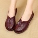 Women Brief Vintage Floral Pattern Round Toe Soft Sole Comfy Flats